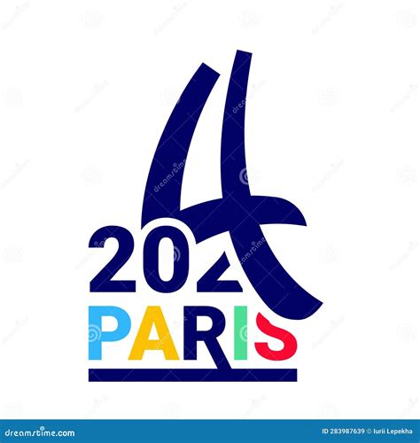 Paris 2024 Olympics Logo For The Olympics Vector Illustration Stock