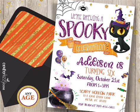 Halloween Birthday Invitation - Kids Halloween Costume ...