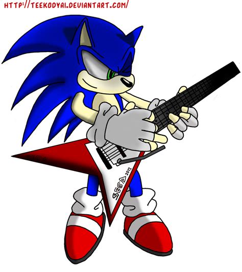 Sonic The Hedgehog Guitar By Vagabondwolves On Deviantart
