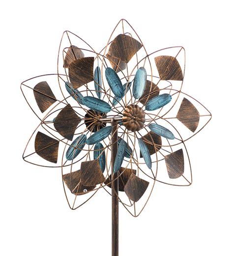 Verdigris And Copper Petals Wind Spinner Eligible For Promotions
