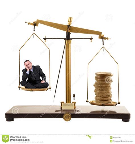 Man Sitting On A Old Scales Stock Photo Image Of Accurate Profit
