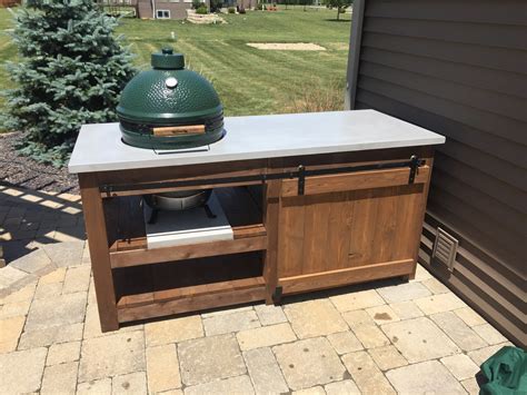 Rustic Table Design Big Green Egg EGGhead Forum The Ultimate Cooking Experience