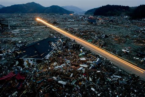 Night Falls On Rikuzentakata A City Destroyed By The Japan Tsunami And