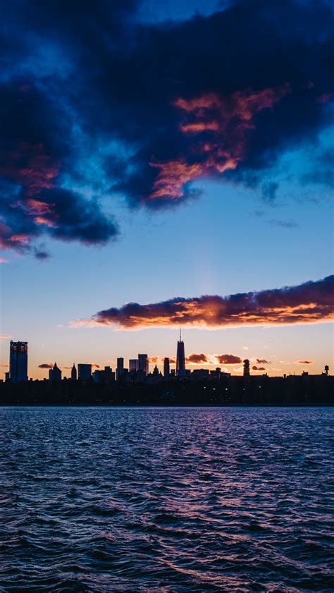 Download Wallpaper 800x1420 New York Usa Night City Panorama Iphone