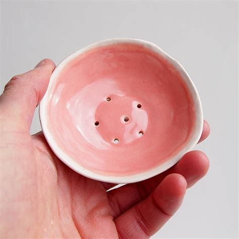 No more slimy soap scum sitting at the bottom of your soaps! Handmade Pastel Pink Ceramic Soap Dish By Kabinshop ...