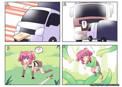 Truck Kun Reincarnated Into Another World Scary Images Anime Memes