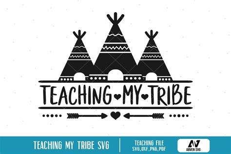 Teaching My Tribe Svg Teacher Svg Teaching Svg Teach Svg Etsy