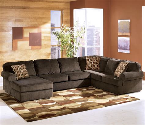 Ashley Furniture Vista Chocolate Casual 3 Piece Sectional With Left