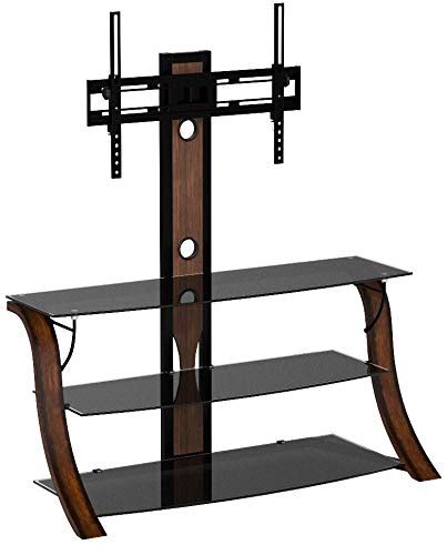 Sauder Veer Panel Tv Stand With Tv Mount For Tvs Up To 50 Black