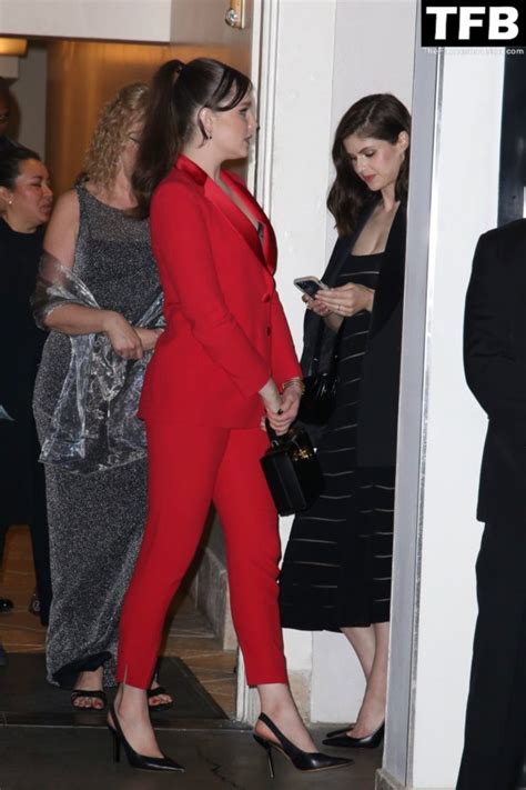 Braless Alexandra Daddario Leaves The Giorgio Armani Oscars Pre Party 34 Photos Thefappening