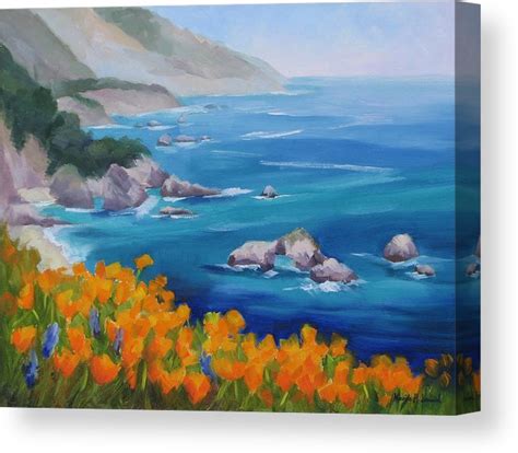 California Poppies Big Sur Canvas Print Canvas Art By Karin Leonard