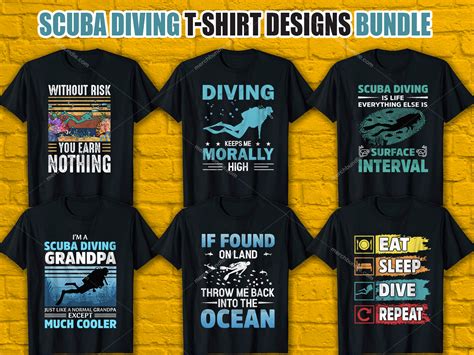 Scuba Diving T Shirt Design Bundle By Tajrin Trisha On Dribbble