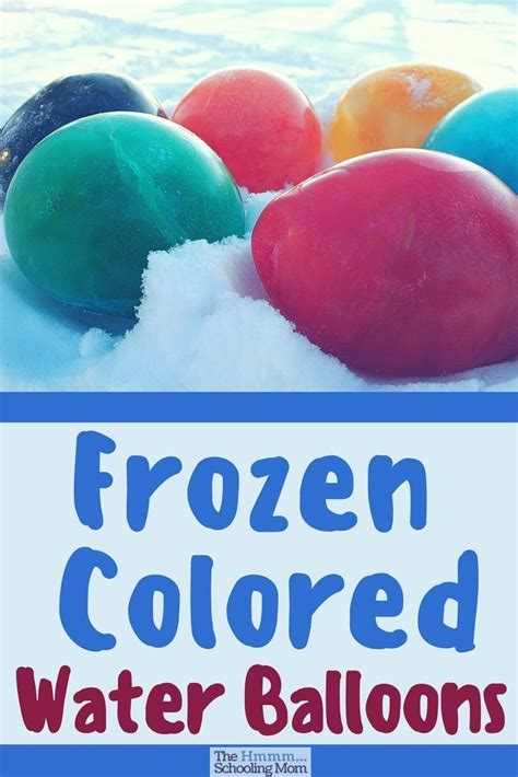 Frozen Colored Water Balloons Does It Work Water Balloons Balloons
