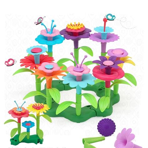 Flower Garden Building Toy Set For 3 4 5 Year Old Girls Stem Educational Activity Toys And