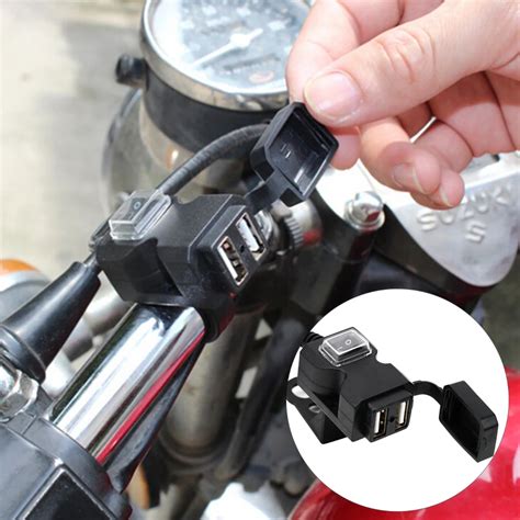 Motorcycle Usb Socket Waterproof Power Supply Socket V A A Adapter