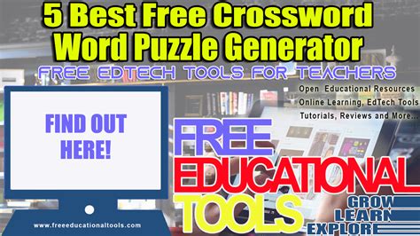 5 Free Crossword Puzzle Maker Best Tool For Teachers