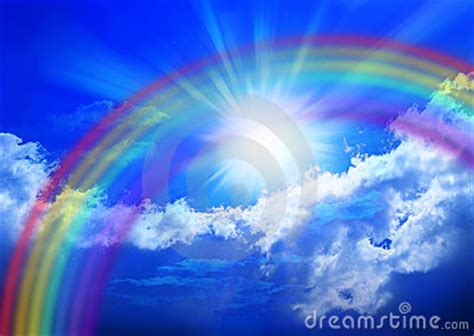 rainbow sky royalty  stock images image