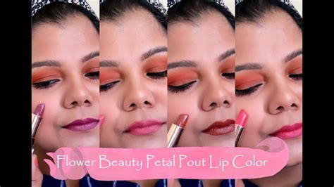 Flower Beauty Petal Pout Lip Color I SWATCHES REVIEW I Flowerbeauty