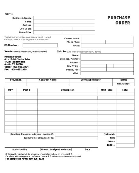 Purchase Order Template Fillable Printable Pdf Forms Handypdf My XXX Hot Girl