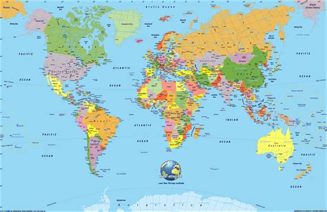 Mapa Mundi Politico Para Imprimir