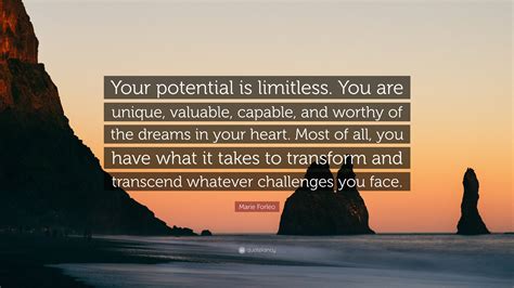 Marie Forleo Quote Your Potential Is Limitless You Are Unique