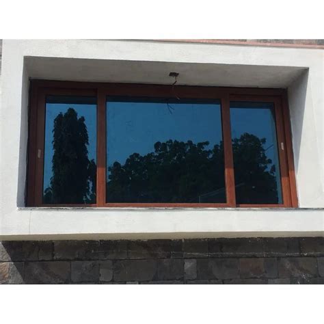 Powder Coated Matte Brown Aluminium Sliding Window For Home Modern At Rs Sq Ft In Rajkot