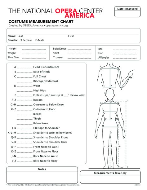 Printable Body Measurement Form Printable Forms Free Online