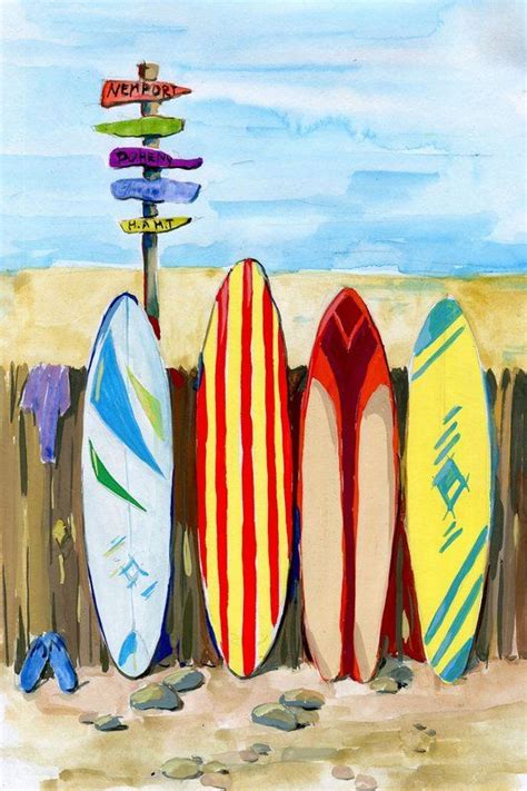 Surf Art Painting Canvas Painting Designs Summer Painting Painting