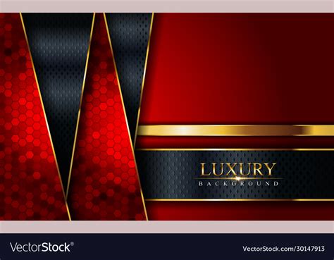 Luxury Red Gold And Black Combination Background Vector Image