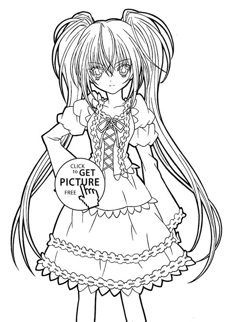 Anime cat girls coloring pages. Hotaru fashion Shugo chara coloring pages for kids ...