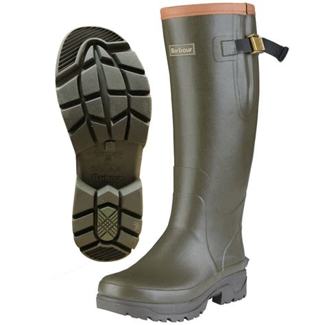 Barbour Mens Tempest Wellington Boots Olive Mole Online