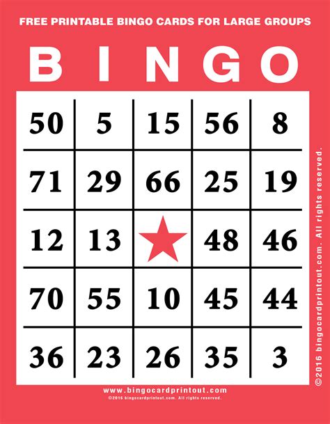free printable standard bingo cards free printable templates