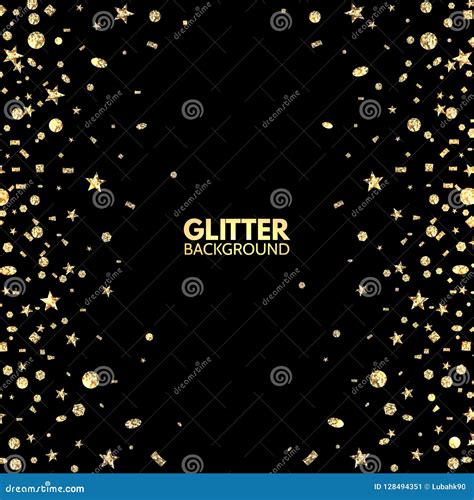Glitter Background Gold Sparkle On A Black Backdrop Bright Christmas