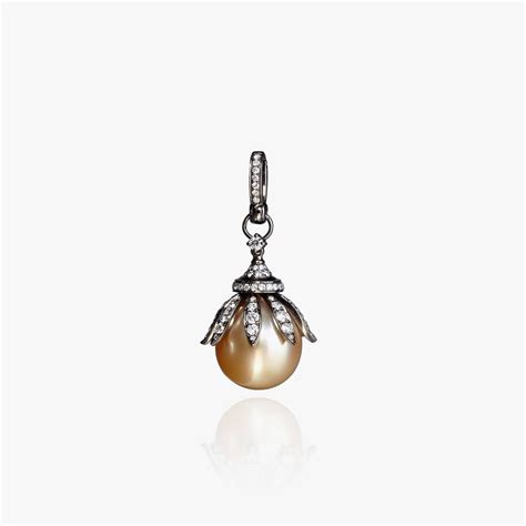 18kt White Gold South Sea Golden Pearl Pendant — Annoushka Us