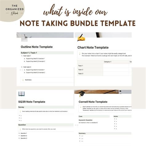 Lets Take A Look Inside The Notion Note Taking Bundle 💫 Here Are All