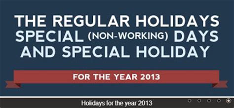 Before clicking details, give each timeframe. Philippines Holidays 2013 - Regular Holidays, Special (Non ...