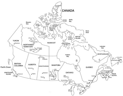 Mapa Do Canada Mapa Politico Cidades Estados E Capitais Para Colorir Images Images