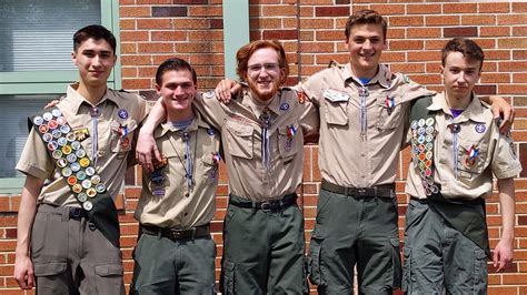 Troop 25 Delran Celebrates Five New Eagle Scouts