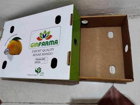 Single Wall 3 Ply Mango Packaging Box Box Capacity 6 10 Kg Rs 25
