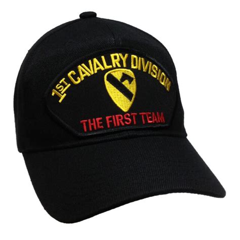 Us Army 1st Cavalry Division Hat Black Ball Cap The