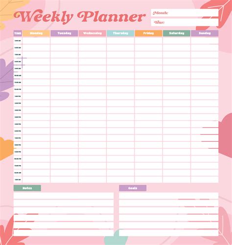 Free Printable Weekly Calendar Templates Blank Weekly Calendar Template