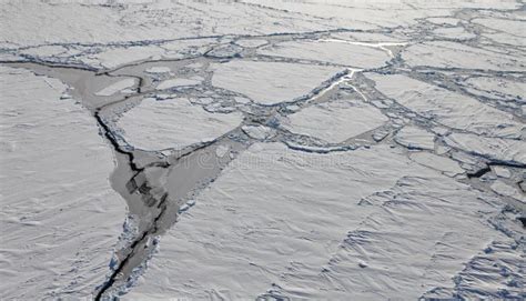 Aerial View Of Frozen Arctic Ocean Stock Photo Image Of Water