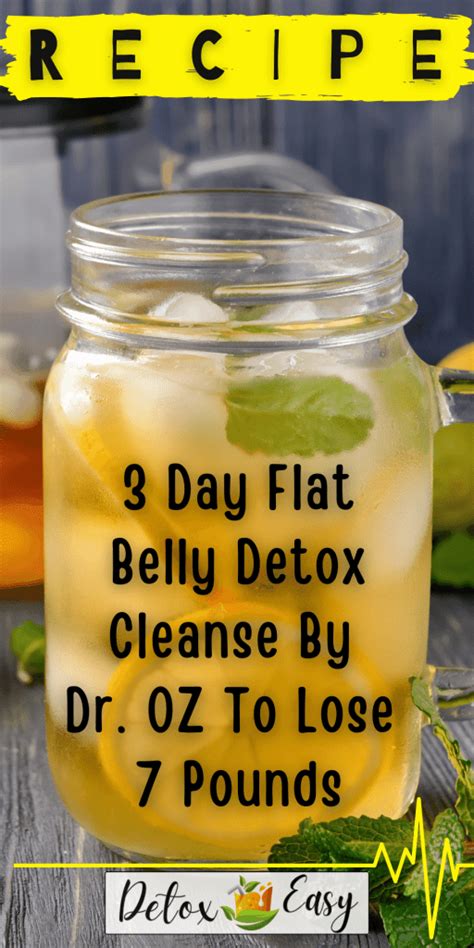 Dr Ozs 3 Day Flat Belly Detox Cleanse To Lose Weight Detox Drinks