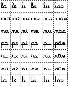 37 ideas de Sílabas cursiva silabas abecedario en cursiva alfabeto