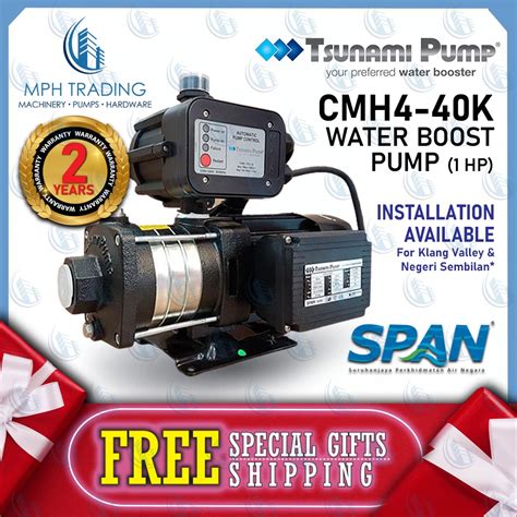 Tsunami Water Pump Automatic 1hp Cmh4 40k Cmf4 40k Home Living
