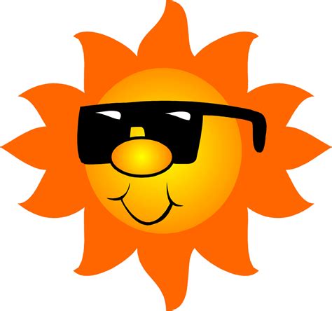 Sun Wearing Sunglasses Free Clip Art Sun With Sunglasses Transparent