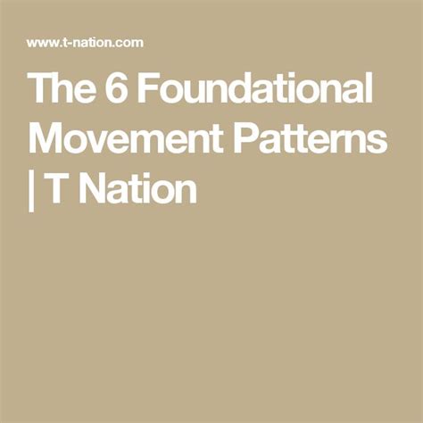 The 6 Foundational Movement Patterns Movement Workout For Beginners