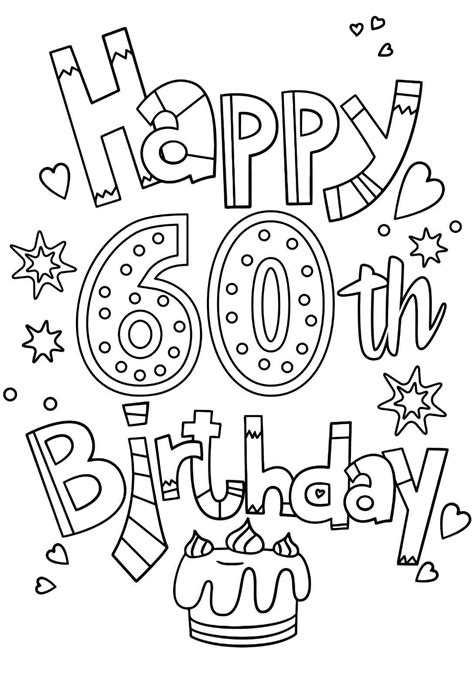 60th birthday cards happy 60th birthday it s your birthday free coloring pages coloring
