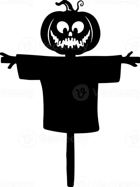 Halloween Scarecrow Silhouette 12509203 Png