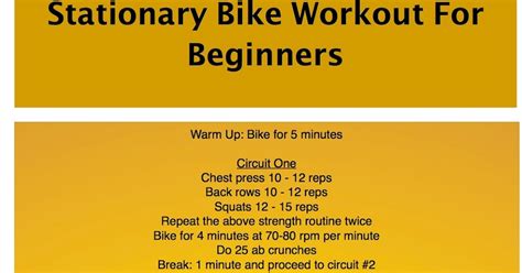 The Best Stationary Bike Workout